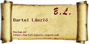Bartel László névjegykártya